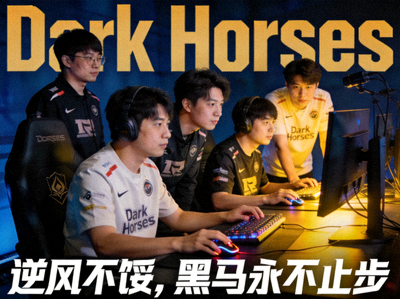 Dark Horses 战队宣传图 - 战队在逆风局中沉着应对
